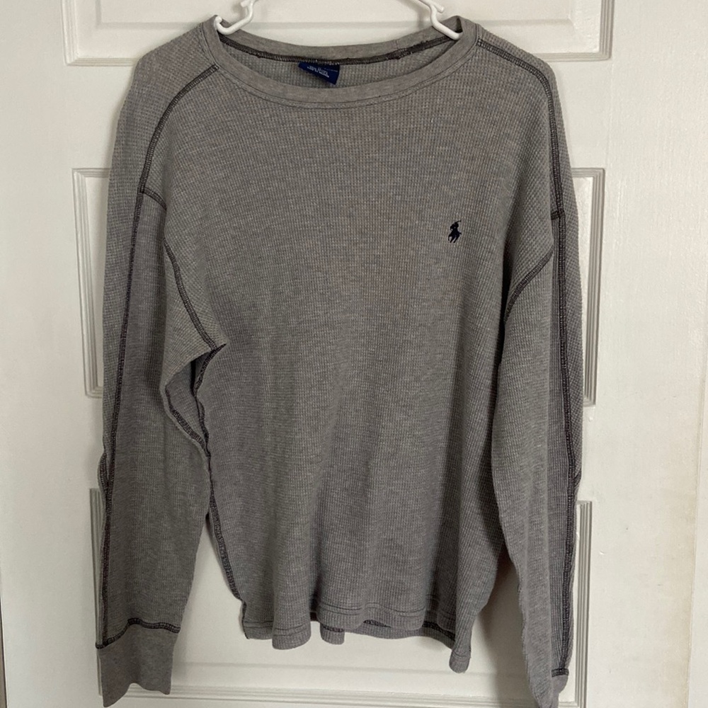 grey Polo Ralph Lauren long sleeve sleepwear, size medium